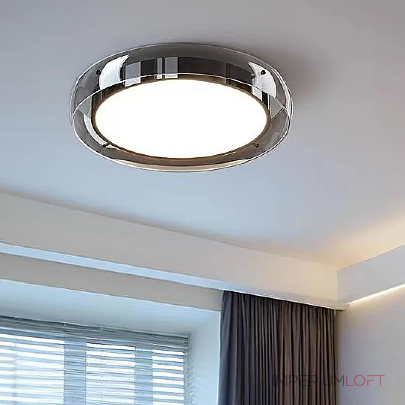  Потолочный светильник со стеклянным ободом SCOTT C CHROME A