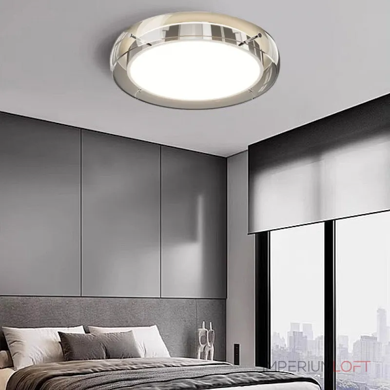  Потолочный светильник со стеклянным ободом SCOTT C CHROME B