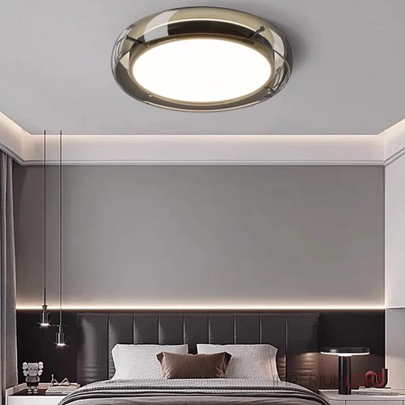  Потолочный светильник со стеклянным ободом SCOTT C CHROME B