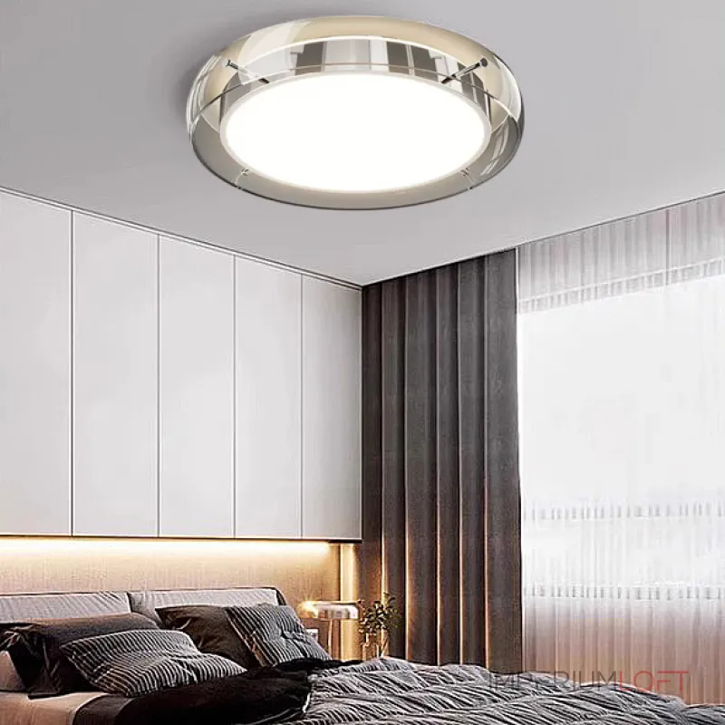  Потолочный светильник со стеклянным ободом SCOTT C CHROME B