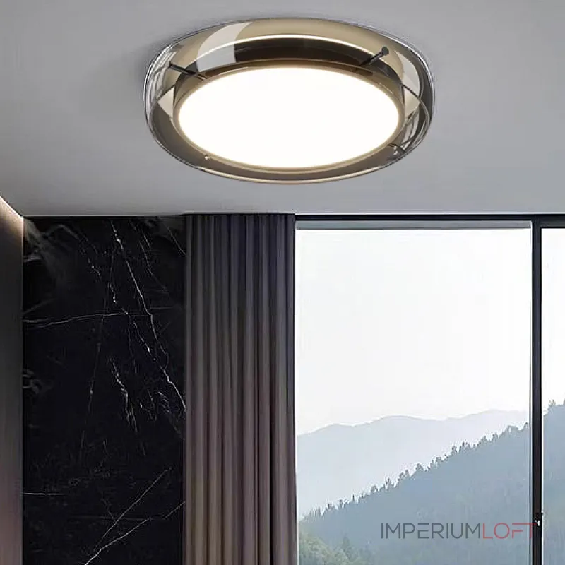  Потолочный светильник со стеклянным ободом SCOTT C CHROME B