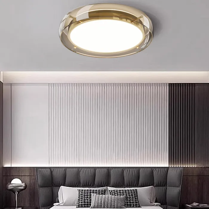  Потолочный светильник со стеклянным ободом SCOTT C GOLD B от ImperiumLoft
