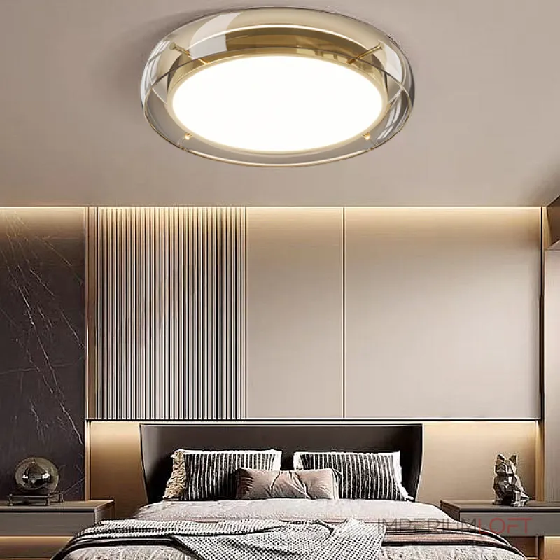 Потолочный светильник со стеклянным ободом SCOTT C GOLD B Потолочный светильник со стеклянным ободом SCOTT C GOLD B