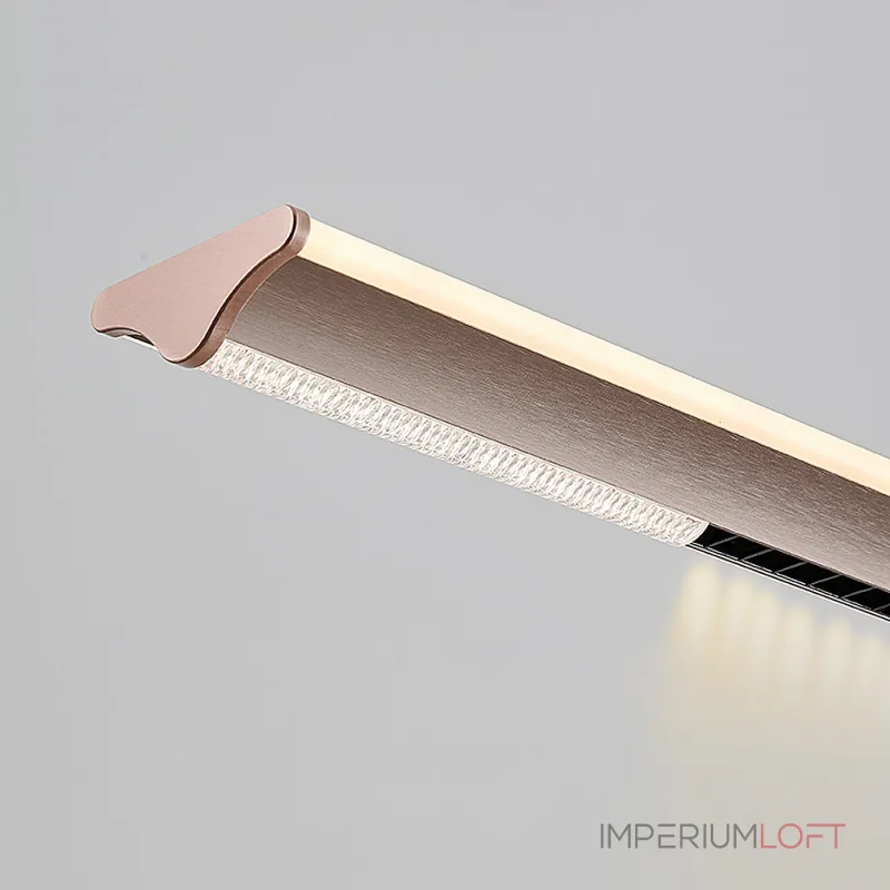 Реечный LED светильник оригинальной формы с комбинацией направленного и рассеянного света DOSSE A GREY