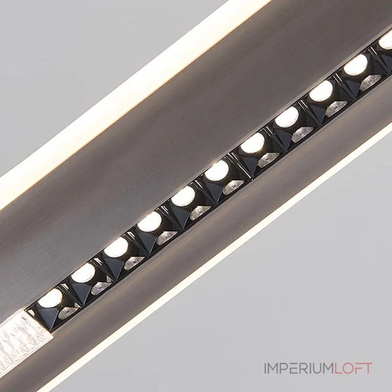 Реечный LED светильник оригинальной формы с комбинацией направленного и рассеянного света DOSSE A GREY