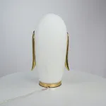 Настольная лампа из белого матового стекла Birdi Penguin White от ImperiumLoft