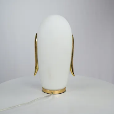 Настольная лампа из белого матового стекла Birdi Penguin White от ImperiumLoft