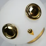 Настольная лампа из белого матового стекла Birdi Owl White от ImperiumLoft