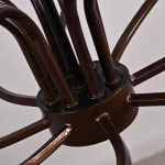 Подвесная кованая сферическая люстра благородного шоколадного оттенка Cagie Dark chocolate L8 от ImperiumLoft