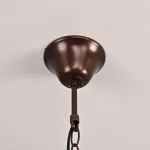 Подвесная кованая сферическая люстра благородного шоколадного оттенка Cagie Dark chocolate L8 от ImperiumLoft