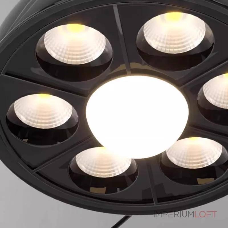 Подвесной светодиодный светильник с асимметрично расположенными плафонами купольной формы на реечном каркасе TORBERG L от ImperiumLoft Подвесной светодиодный светильник с асимметрично расположенными плафонами купольной формы на реечном каркасе TORBERG L от ImperiumLoft