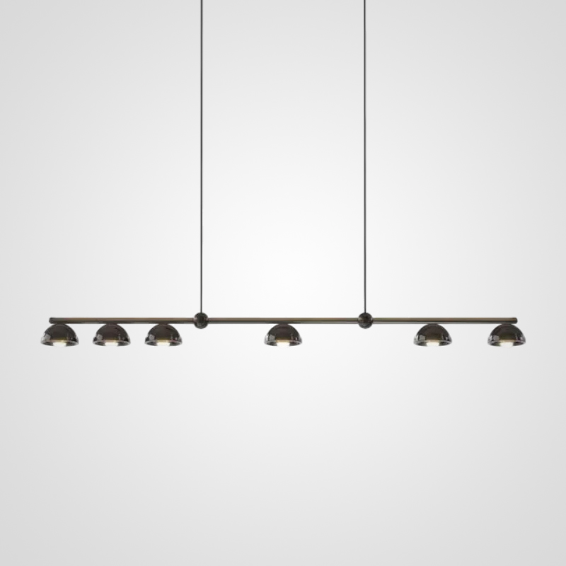 Подвесной светодиодный светильник с асимметрично расположенными плафонами купольной формы на реечном каркасе TORBERG L от ImperiumLoft Подвесной светодиодный светильник с асимметрично расположенными плафонами купольной формы на реечном каркасе TORBERG L от ImperiumLoft