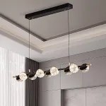 Реечный светильник с LED-источниками света в полусферических рассеивателях с эффектом льда FRIDHELM LONG