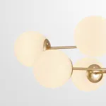 Потолочная люстра с круглыми стеклянными плафонами ROUNDI BRASS L8 от ImperiumLoft