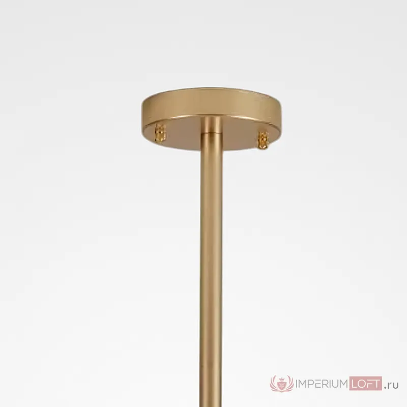 Потолочная люстра с круглыми стеклянными плафонами ROUNDI BRASS L8 от ImperiumLoft