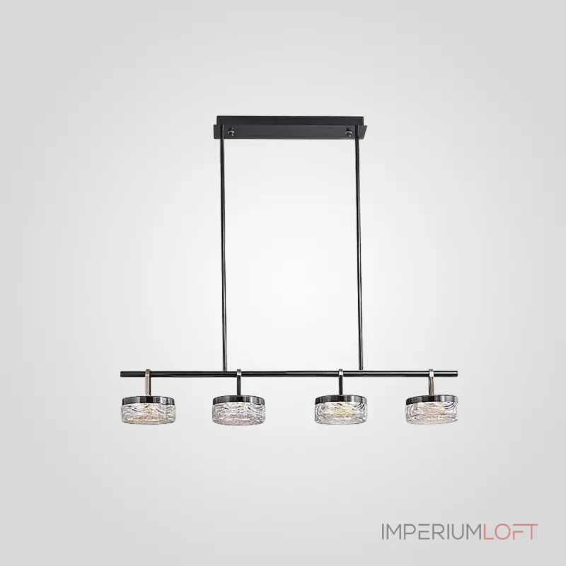 Реечный светодиодный светильник с парными прямоугольными рассеивателями из рельефного стекла BRAMER LONG L4 от ImperiumLoft