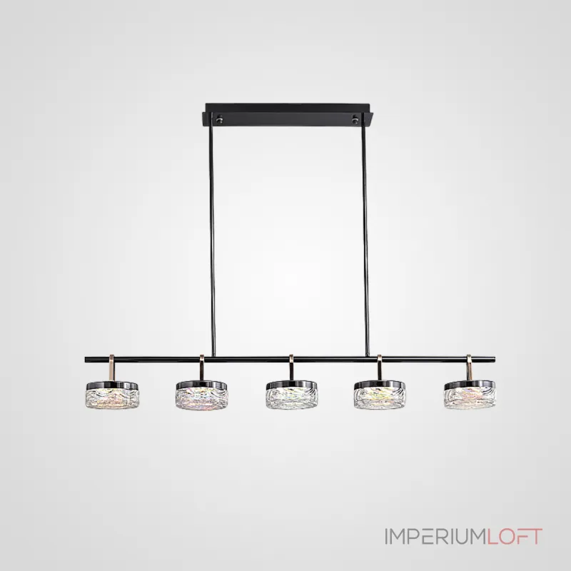 Реечный светодиодный светильник с парными прямоугольными рассеивателями из рельефного стекла BRAMER LONG L5 от ImperiumLoft