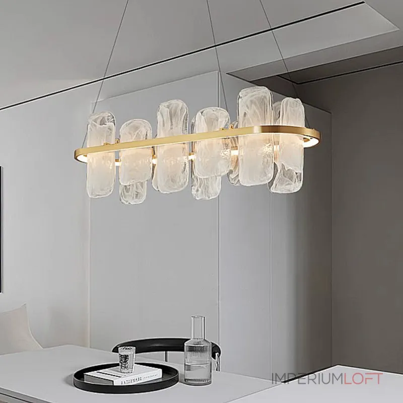 Реечный светодиодный светильник со стеклянными рассеивателями с эффектом «белый дым» STAFFAN LONG от ImperiumLoft Реечный светодиодный светильник со стеклянными рассеивателями с эффектом «белый дым» STAFFAN LONG от ImperiumLoft