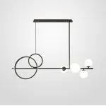 Реечный светодиодный светильник в виде композиции из матовых шарообразных плафонов и колец с контурным LED-свечением DOVER S от ImperiumLoft Реечный светодиодный светильник в виде композиции из матовых шарообразных плафонов и колец с контурным LED-свечением DOVER S от ImperiumLoft