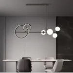 Реечный светодиодный светильник в виде композиции из матовых шарообразных плафонов и колец с контурным LED-свечением DOVER S от ImperiumLoft Реечный светодиодный светильник в виде композиции из матовых шарообразных плафонов и колец с контурным LED-свечением DOVER S от ImperiumLoft