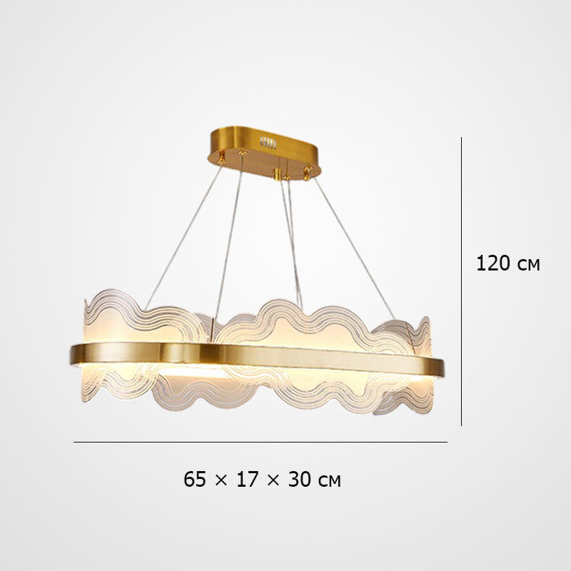 Светодиодный реечный светильник с полупрозрачными рассеивателями в виде волнообразных пластин FERENCE LONG S от ImperiumLoft Светодиодный реечный светильник с полупрозрачными рассеивателями в виде волнообразных пластин FERENCE LONG S от ImperiumLoft