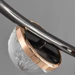Кольцевая люстра с LED-источниками света в полусферических рассеивателях с эффектом льда FRIDHELM RING D75 от ImperiumLoft