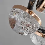 Кольцевая люстра с LED-источниками света в полусферических рассеивателях с эффектом льда FRIDHELM RING D75 от ImperiumLoft
