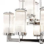 Подвесная люстра со стеклянными рельефными плафонами Сilindery Silver D75 от ImperiumLoft