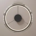 Кольцевая светодиодная люстра в виде колец с обручем из рельефного дымчатого стекла SIGURD B D60 от ImperiumLoft