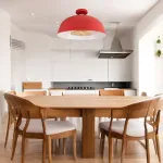 Потолочный светильник GLOBEMI RED D38 от ImperiumLoft синего цвета с круглым деревянным элементом