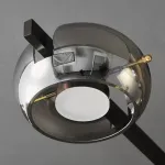 Светодиодная люстра с дымчатыми плафонами из стекла ручной работы на лучевом каркасе и двунаправленным светом DILAN D100 от ImperiumLoft