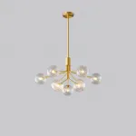 Люстра на стойке с шарообразными плафонами из фактурного стекла DANNA LUX Brass L9 от ImperiumLoft