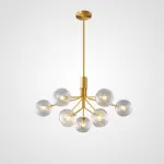 Люстра на стойке с шарообразными плафонами из фактурного стекла DANNA LUX Brass L9 от ImperiumLoft