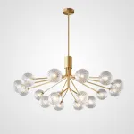 Люстра на стойке с шарообразными плафонами из фактурного стекла DANNA LUX Brass L18 от ImperiumLoft