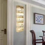 Настенный светильник с прямоугольным плафоном из хрустальных плашек на хромированном основании ROAL от ImperiumLoft