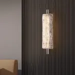 Светодиодный настенный светильник с рассеивателем из фактурного стекла ручной работы DONATUS WALL