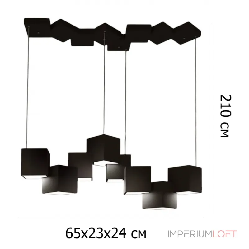 Подвесной светодиодный светильник CUBES R BLACK Подвесной светодиодный светильник CUBES R BLACK
