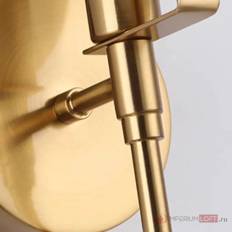 Бра с дисковидными рассеивателями из мрамора на латунной стойке REMI Brass L62 от ImperiumLoft
