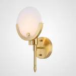 Бра с дисковидными рассеивателями из мрамора на латунной стойке REMI Brass L34
