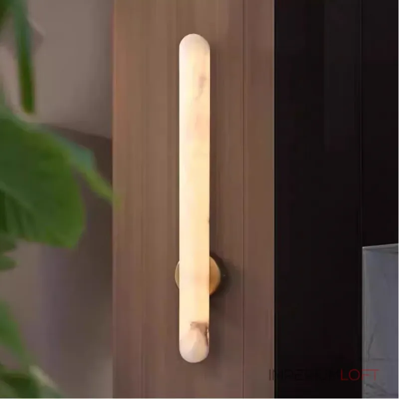 Бра удлиненной формы из натурального алебастра KEFAS Brass H60