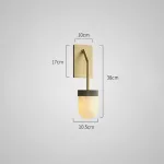 Настенный светильник с округлыми плафонами из натурального алебастра TORVILL WALL Brass