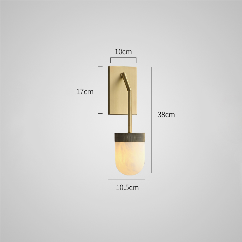 Настенный светильник с округлыми плафонами из натурального алебастра TORVILL WALL Brass Настенный светильник с округлыми плафонами из натурального алебастра TORVILL WALL Brass