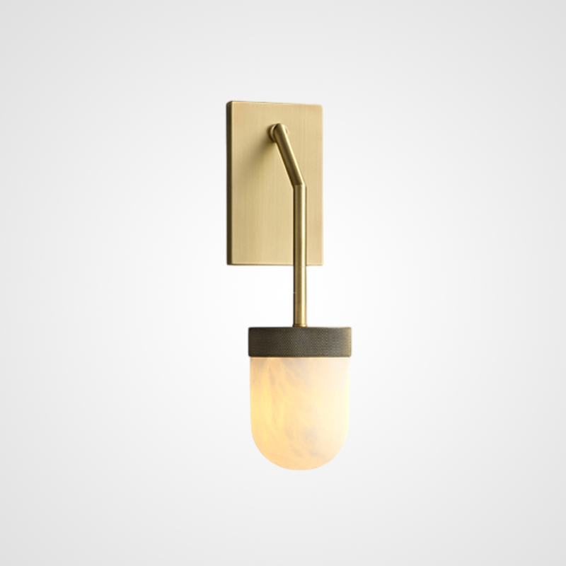 Настенный светильник с округлыми плафонами из натурального алебастра TORVILL WALL Brass Настенный светильник с округлыми плафонами из натурального алебастра TORVILL WALL Brass