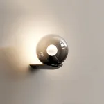 Настенный светильник с шарообразными плафонами из дымчатого стекла FERDIN WALL D12 3000, 4000, 6000K