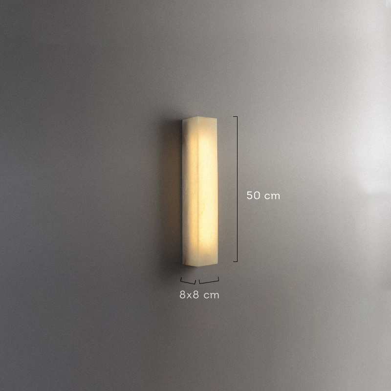 Настенный светильник прямоугольной формы из мрамора GREG WALL H50