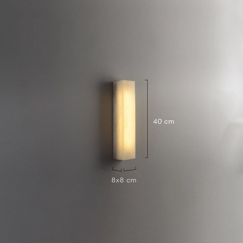 Настенный светильник прямоугольной формы из мрамора GREG WALL H37