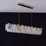 Реечный светильник с декором из хрустального стекла и ажурного металла AZUMI LONG L120 от ImperiumLoft