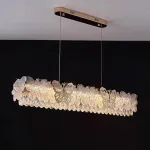 Реечный светильник с декором из хрустального стекла и ажурного металла AZUMI LONG L120 от ImperiumLoft