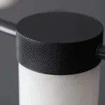 Реечный светильник с округлыми плафонами из натурального алебастра TORVILL LONG Brass L4 от ImperiumLoft