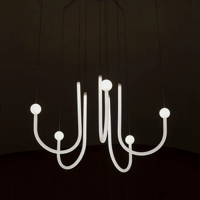 Подвесная люстра в виде комбинации из дуг с LED подсветкой AGRIPPA L8 от ImperiumLoft